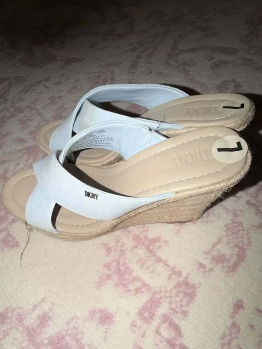 DKNY Women's Crisscross Espadrille Wedge Sandals in Light Blue